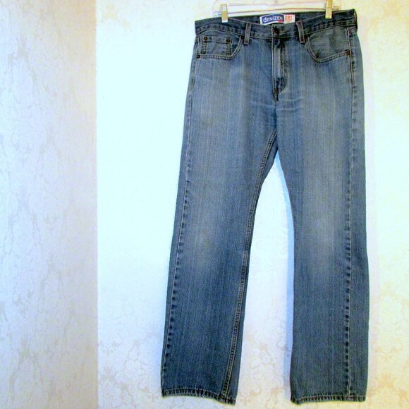 MEN'S LEVI'S DENIZEN 281 JEANS, 34 x 34 BLUE STRAIGHT LEG - Picture 3 of 10